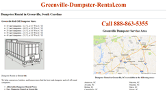 Desktop Screenshot of greenville-dumpster-rental.com